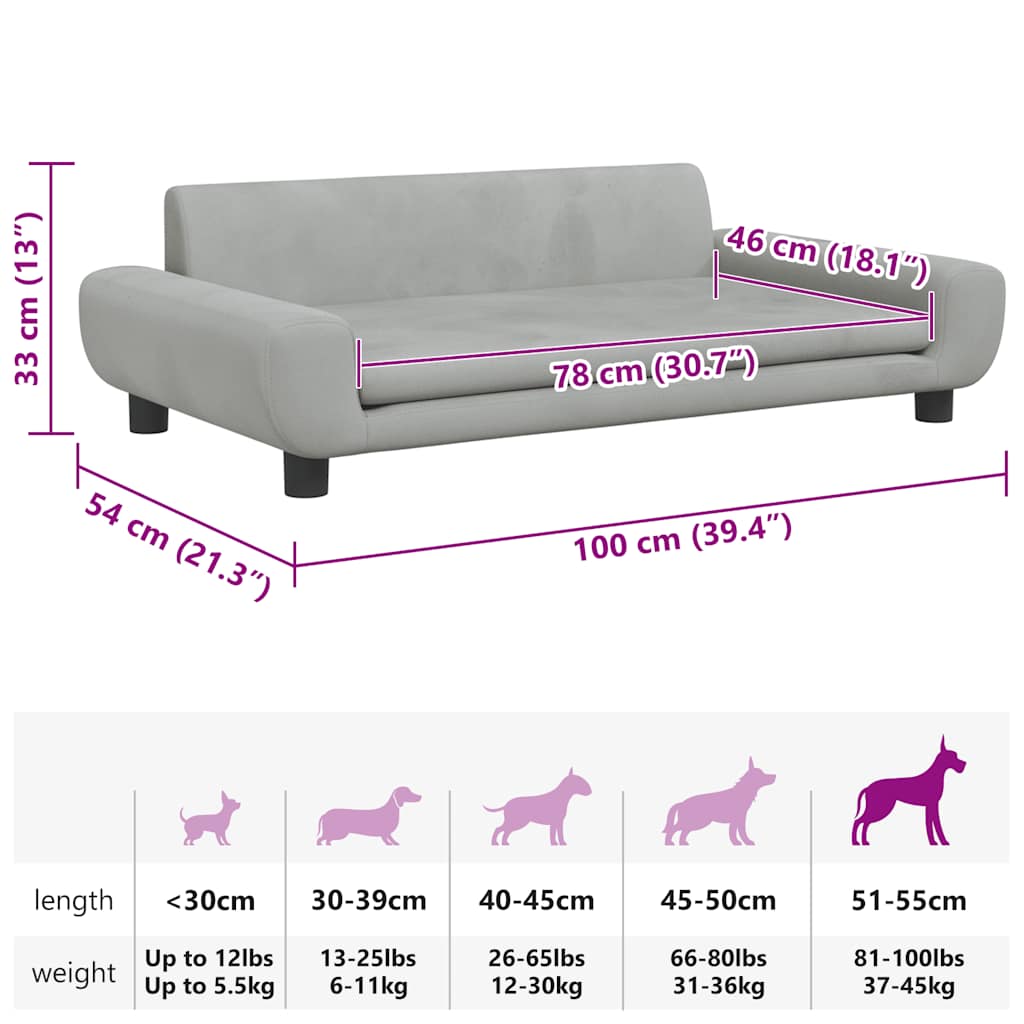 Lit pour chien 100x Velours