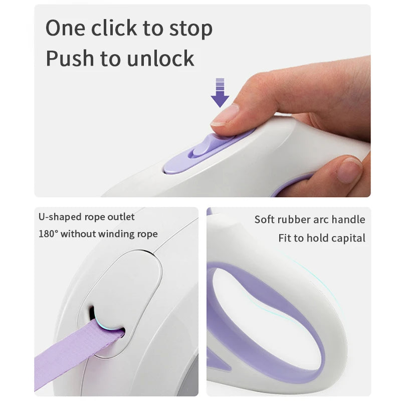 Laisse Rétractable Chien 3-5m