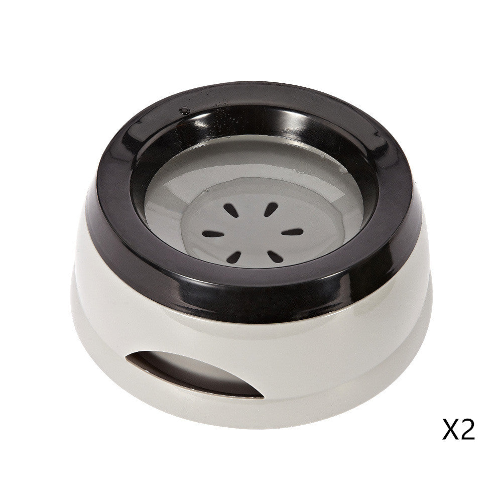 フローティングペット犬用ボウル、濡れない口、猫用ボウル、水しぶきがかからないウォーターディスペンサー、ポータブルプラスチック犬用ボウル