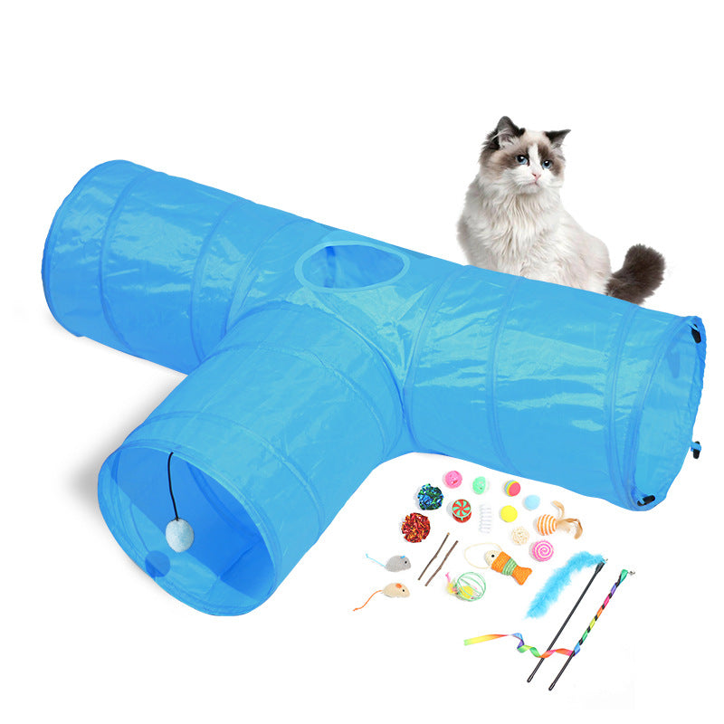 Tunnel pour chat pliable, parcours d'escalade pour animaux, jouets pour chats