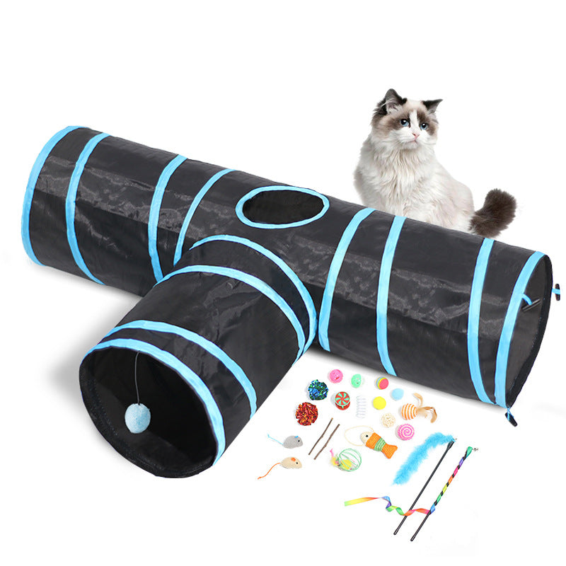 Tunnel pour chat pliable, parcours d'escalade pour animaux, jouets pour chats
